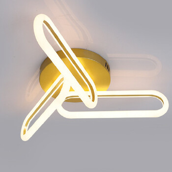 LED modern golden ceiling lamp indoor high quality creative room lighting for home