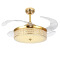 42inch modern ceiling fan lamp silver crystal Invisible fan light with remote