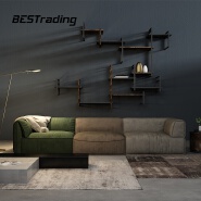 Luxury New Model Sofa Sets Pictures Couch Living Room Sofa for Home Furniture Modern Sectional Sofa Genuine Leather Wooden Leg