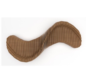 Parametric Wooden Bench Seating  Furniture Resting Area