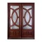 HPPD-838 modern design house apartment outdoor single red mahogany color wood entry doors