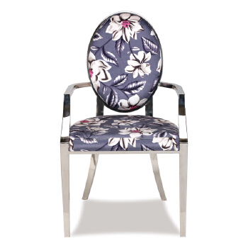 Rustic Style Middle East Pattern Fabic Dining Chair for Event Restaurant Use