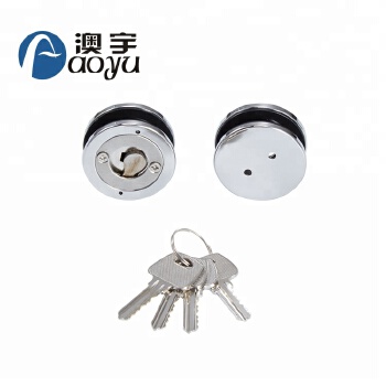 Stainless steel frameless sliding glass door lock