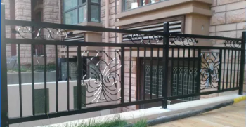 Decorative Galvanized Steel Balcony Safety Fence / Wrought Iron Balcony Balustrade