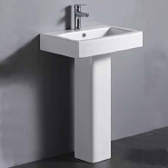 Durable full pedestal wash basin bathroom ceramic basin with full pedestal