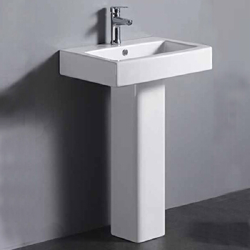 Durable full pedestal wash basin bathroom ceramic basin with full pedestal