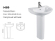 Pedestal basin bathroom hand wash sink ceramic wash basin with pedestal