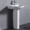Pedestal basin bathroom hand wash sink ceramic wash basin with pedestal