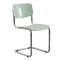 Nordic Italian Factory Design Upholstered Grey Dining Chairs Plastic With Steel Leg