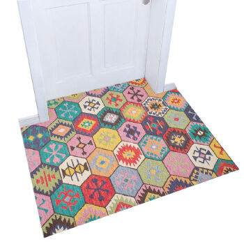 PVC Material and Custom Size PVC coil printed logo floor door mats