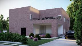 Two storey villa with brick structure