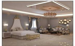 Classic style apartment bedroom space