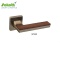 Furniture european wooden style door handle lock with top quality with escutcheon