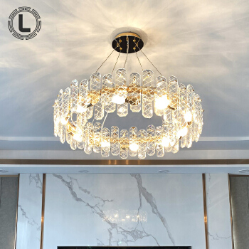 2021 european round indoor hotel wedding lighting decoration luxury led hanging modern k9 crystal chandelier pendant light