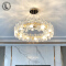 2021 european round indoor hotel wedding lighting decoration luxury led hanging modern k9 crystal chandelier pendant light