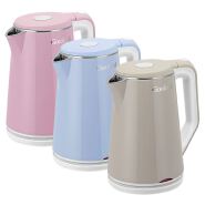 Ss Price Stainless Steel 1.7l Home Health 1.8l Double Wall Boil Water Cooker Cordless Fastest Boiling Electric Kettle