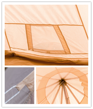JWF-092 High-quality outdoor tent beige Indian shaped multi-person camping tent cotton pyramid tent