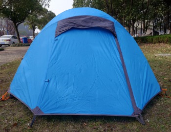 JWJ-030 Camping equipment China aluminum pole ultralight 4 season 3 person blue mountain tent
