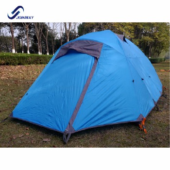 JWJ-030 Camping equipment China aluminum pole ultralight 4 season 3 person blue mountain tent