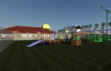 architectural design of church, camp ground and prayer centre