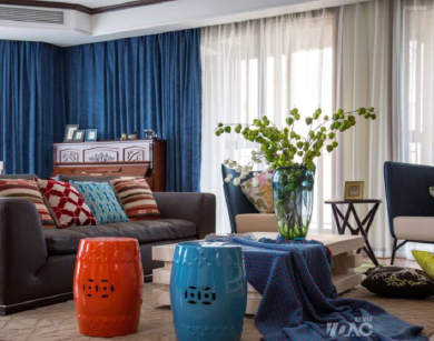 一道设计｜苏州雍景湾｜蓝调｜简约美式