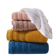 Factory Direct Sales eco-friendly soft comfortable hot sale fashion pure cotton towel family towel set