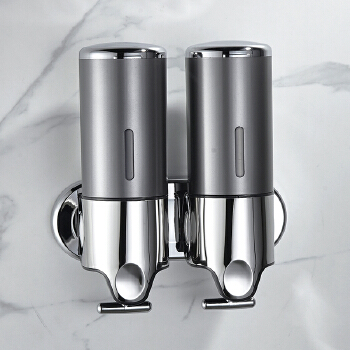 Commercial Modern Minimalist Soap Liquid Dispenser With Key Lock ABS Manual Soap Dispenser With Round Visible Bottle