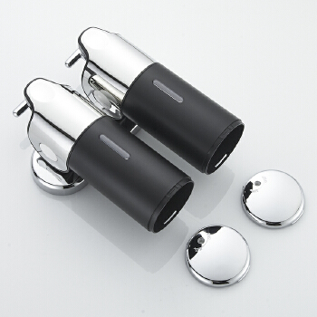 Commercial Modern Minimalist Soap Liquid Dispenser With Key Lock ABS Manual Soap Dispenser With Round Visible Bottle