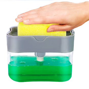 POWER New Kitchen Hand Press Liquid Dishwahing Plastic Transparent Box Soap Dispenser