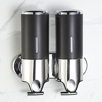 Commercial Modern Minimalist Soap Liquid Dispenser With Key Lock ABS Manual Soap Dispenser With Round Visible Bottle