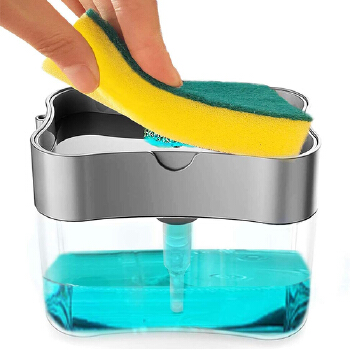 POWER New Kitchen Hand Press Liquid Dishwahing Plastic Transparent Box Soap Dispenser