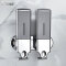 Hotel Manual Soap Dispenser Double Wall-mounted Hand Soap Bottle Shampoo Shower Dispenser