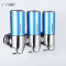 Kitchen Bathroom Wall Mounted Three Head Soap Dispenser Round Manual Lever Visible Bottle Soap Dispenser with Lockable Top Cover
