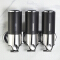 Kitchen Bathroom Wall Mounted Three Head Soap Dispenser Round Manual Lever Visible Bottle Soap Dispenser with Lockable Top Cover