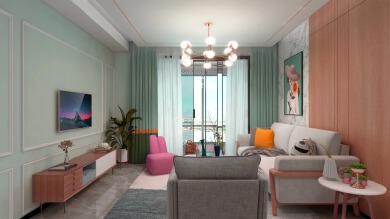 Modern minimalist interior design