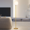 Luxury Brass Glass Ball Nordic Standing Decorative Living Room Modern Floor Lamp