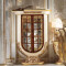 European-style carved gold foil glass wine cabinet palace luxury two-door locker