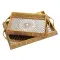 New Design Mirror Tray Setsfood Cake Tea Serving Tray For Hotel Restaurant Home Tray