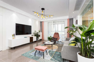 打开隔墙，客厅书房大变样，家里通透又明亮