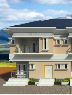 Modern town style two-storey villa architectural design