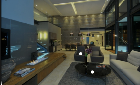 Modern high-end villa living room interior design