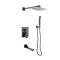 New Type 304 Stainless Steel Wall Mounted Hot an Cold Shower Mixer Rain Cincealed Shower Set  LC48