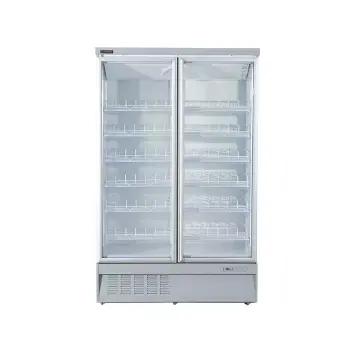 cold drinks fridge display vertical glass door beverage refrigerated storing showcase chiller