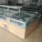 defrost free commercial transparent glass island chest display freezer frozen food refrigerator