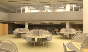 Interior design of a library