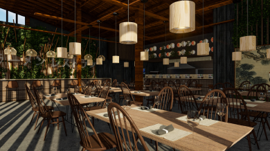 High end restaurant interior design