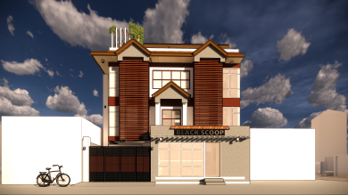 4-Storey Commercial Building- Model and Render