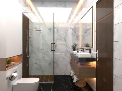 Modern and Classical Style Big Family Villa Interior 