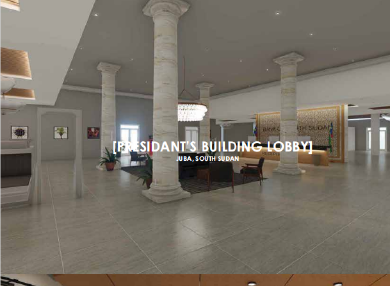 Modern style shopping mall cinema lobby interior design