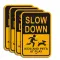 Securun Low Price Aluminum Safety Warning Traffic Signs Slow Road Sign Slow Down Kids and Pets Play Signs for Neighborhoods